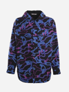 VALENTINO VALENTINO LONG NYLON JACKET WITH ALL-OVER NEON CAMOU PRINT