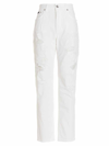 Dolce & Gabbana White Cotton Boyfriend Jeans In White