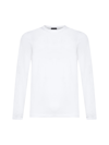 Giorgio Armani Longsleeved T-shirt In Bianco Ottico
