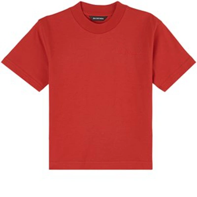 Balenciaga Red Logo T-shirt