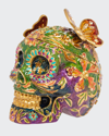 Jay Strongwater Rivera Butterfly Skull Mexican Skull Box