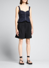 A.l.c Lilah Ruched Button-front Top In Nightshade