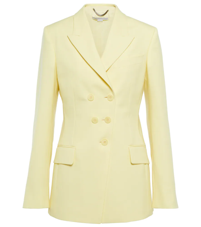 Stella Mccartney Double-breasted Wool Jacket In Yellow