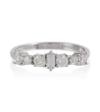 ILEANA MAKRI RIVULET 18KT WHITE GOLD RING WITH DIAMONDS