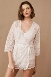 Cosabella Magnolia Short Lace Robe In White