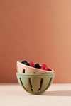Anthropologie Cottage Berry Basket In Green