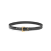 Saint Laurent Black Logo Patent Leather Belt In Black