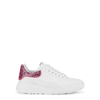 ALEXANDER MCQUEEN COURT WHITE LEATHER SNEAKERS
