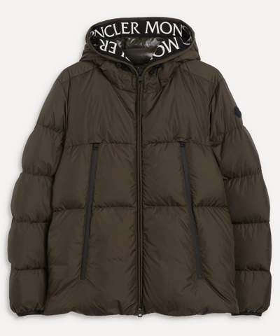 Moncler Montcla Short Down Jacket In Khaki