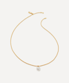 MONICA VINADER 18CT GOLD PLATED VERMEIL SILVER NURA TINY KESHI PEARL PENDANT NECKLACE