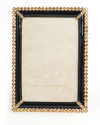 JAY STRONGWATER BLACK LORRAINE STONE-EDGE 4" X 6" PICTURE FRAME