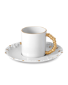 L'objet Haas Mojave 2-piece 24k Gold & Porcelain Espresso Cup & Saucer Set