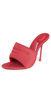 Alexander Wang Logo-embroidered Sienna Mules In Bright Red