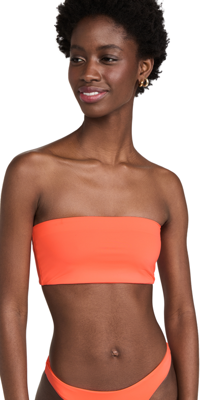 Good American Better Band Swim Top In Hot Coral001