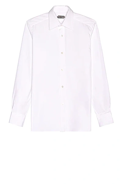 Tom Ford Poplin Day Shirt White