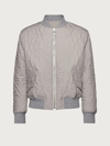 Ferragamo Gancini-logo Bomber Jacket In Grau