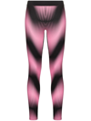 Shop Rabanne Abstract-print Leggings In Pink