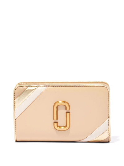 Marc Jacobs Kids' The Glam Shot Shiny Compact Wallet In Neutrals