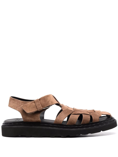 Officine Creative Strappy Leather Sandals In Brown