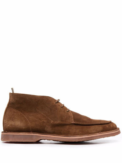 Officine Creative Kent Leather Boots In Brown