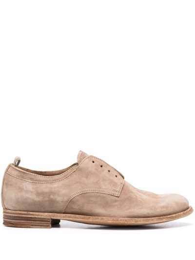 Officine Creative Lexikon Suede Oxford Shoes In Neutrals