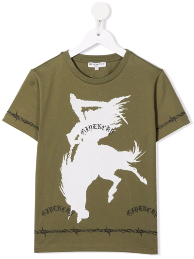 Givenchy Teen Boys Green Cotton T-shirt