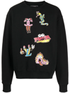 Domrebel Luxury Brand Graphic-print Sweatshirt In Black