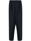 Marni Relaxed Fit Trousers With Tapered Leg In Blue