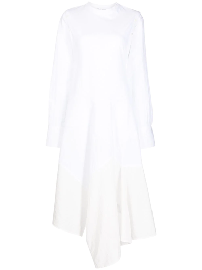 Jw Anderson Detachable-sleeve Patchwork Dress In White