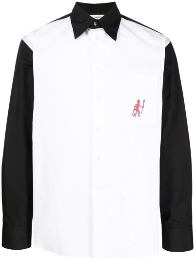 Marni Contrasting-sleeve Panel Shirt In White