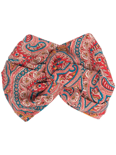 Etro Paisley-print Silk Headband In Black