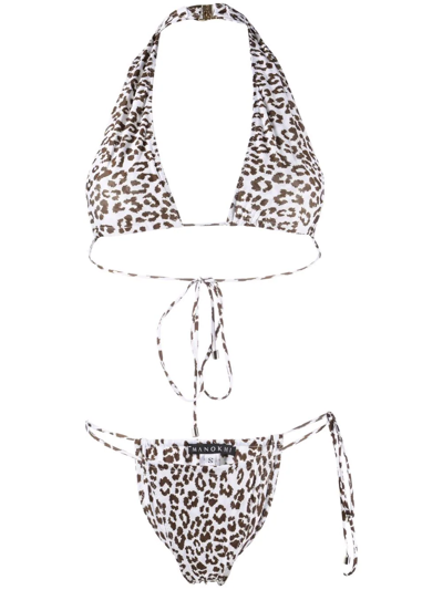Manokhi Leopard-print Bikini Set In White