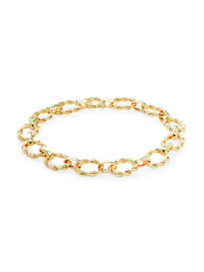 Saks Fifth Avenue Made In Italy Women's 14k Yellow Gold Braid Link Bracelet