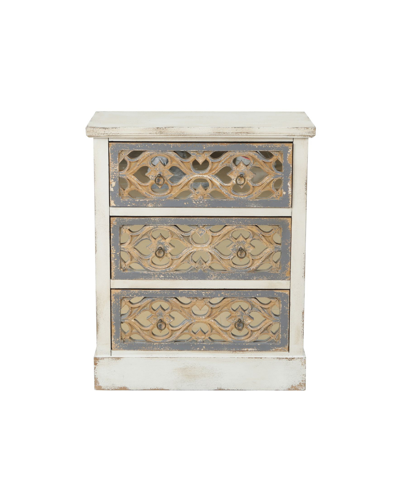 Luxen Home 3 Drawer Accent Chest In White