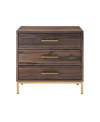 Nicole Miller Lance 3-drawer Nightstand With Metal Base