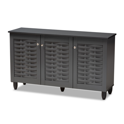 Furniture Winda 3-door Cabinet In Dark Grey