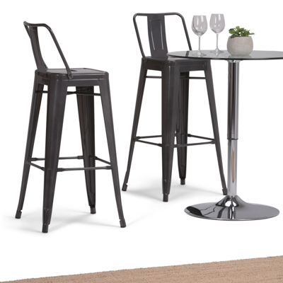 Simpli Home Missing Swatches-set Of 2 Rayne Barstool - Missing Images In Silver