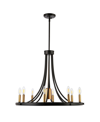 JONATHAN Y URBANNA 9-LIGHT ADJUSTABLE IRON TRANSITIONAL MODERN LED CHANDELIER