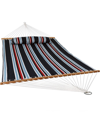 SUNNYDAZE DECOR 2 PERSON QUILTED FABRIC BED DOUBLE HAMMOCK WITH SPREADER BAR