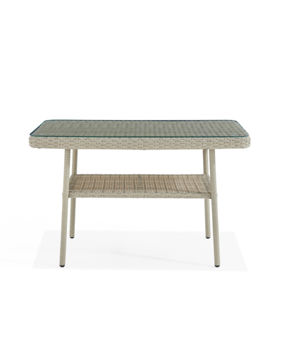 Alaterre Furniture Windham All-weather Wicker Outdoor Cocktail Table With Glass Top