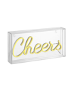 JONATHAN Y CHEERS CONTEMPORARY GLAM ACRYLIC BOX USB OPERATED LED NEON LIGHT