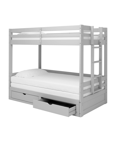 Alaterre Furniture Jasper Twin To King Extending Day Bed With Bunk Bed And Storage Drawers