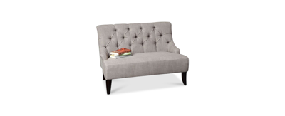 Noble House Dennon Fabric Settee In Grey