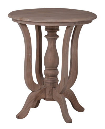 Ab Home Marion Side Table In Tan/beige