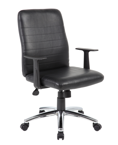 Boss Office Products Retro Task Chair With T-arms In Black