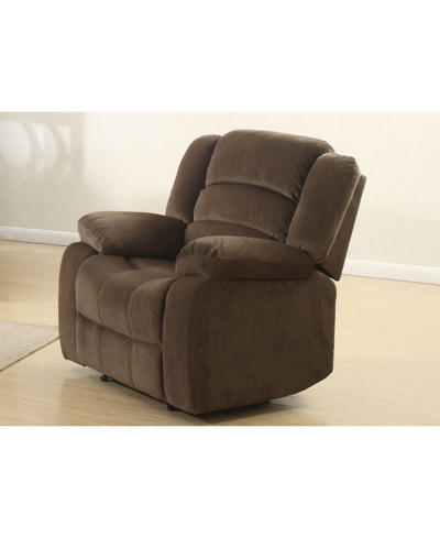 Ac Pacific Bill Brown Fabric Upholstered Contemporary Living Room Reclining Chair