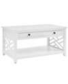 ALATERRE FURNITURE COVENTRY WOOD COFFEE TABLE WITH DRAWER