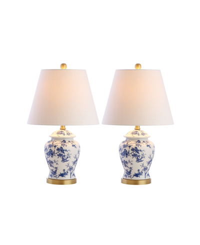 Jonathan Y Penelope Chinoiserie Table Lamp, Set Of 2 In Blue