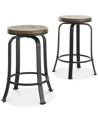 Noble House Bentyn Counter Stool (set Of 2) In Natural