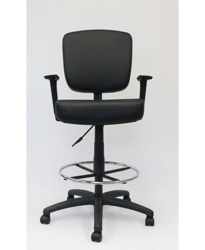 Boss Office Products Oversized Drafting Stool In Black